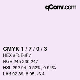 Color code: CMYK 1 / 7 / 0 / 3 | qconv.com