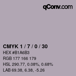 Color code: CMYK 1 / 7 / 0 / 30 | qconv.com