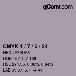 Color code: CMYK 1 / 7 / 0 / 34 | qconv.com