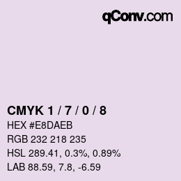 Color code: CMYK 1 / 7 / 0 / 8 | qconv.com