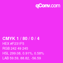 Color code: CMYK 1 / 80 / 0 / 4 | qconv.com