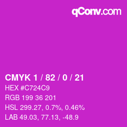 Color code: CMYK 1 / 82 / 0 / 21 | qconv.com