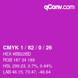 Color code: CMYK 1 / 82 / 0 / 26 | qconv.com