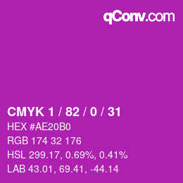 Color code: CMYK 1 / 82 / 0 / 31 | qconv.com