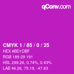 Color code: CMYK 1 / 85 / 0 / 25 | qconv.com
