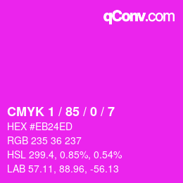 Color code: CMYK 1 / 85 / 0 / 7 | qconv.com