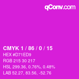Color code: CMYK 1 / 86 / 0 / 15 | qconv.com