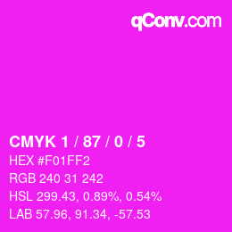 Color code: CMYK 1 / 87 / 0 / 5 | qconv.com