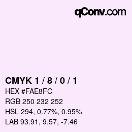 Color code: CMYK 1 / 8 / 0 / 1 | qconv.com