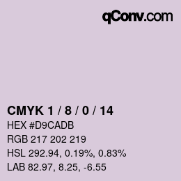 カラーコード: CMYK 1 / 8 / 0 / 14 | qconv.com