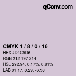 Color code: CMYK 1 / 8 / 0 / 16 | qconv.com