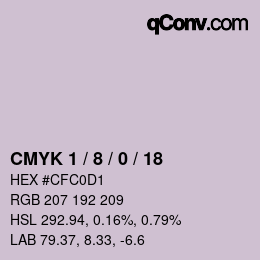 Color code: CMYK 1 / 8 / 0 / 18 | qconv.com