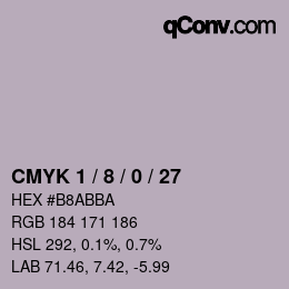 Color code: CMYK 1 / 8 / 0 / 27 | qconv.com