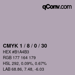 Color code: CMYK 1 / 8 / 0 / 30 | qconv.com