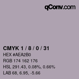 Color code: CMYK 1 / 8 / 0 / 31 | qconv.com