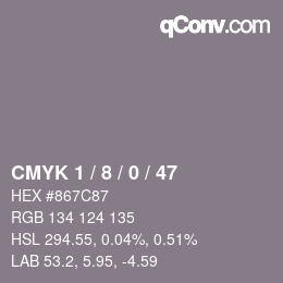 Color code: CMYK 1 / 8 / 0 / 47 | qconv.com