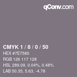 Color code: CMYK 1 / 8 / 0 / 50 | qconv.com