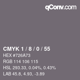 カラーコード: CMYK 1 / 8 / 0 / 55 | qconv.com