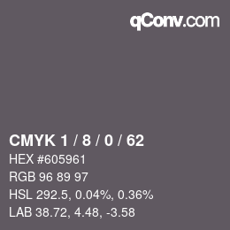 Color code: CMYK 1 / 8 / 0 / 62 | qconv.com