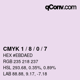 Color code: CMYK 1 / 8 / 0 / 7 | qconv.com