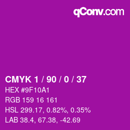 Color code: CMYK 1 / 90 / 0 / 37 | qconv.com