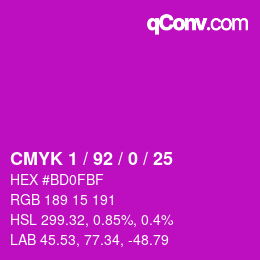 Color code: CMYK 1 / 92 / 0 / 25 | qconv.com