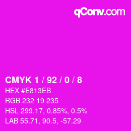 Farbcode: CMYK 1 / 92 / 0 / 8 | qconv.com