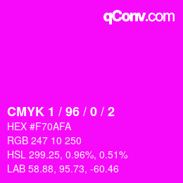 Color code: CMYK 1 / 96 / 0 / 2 | qconv.com