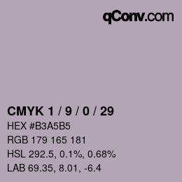 颜色代码: CMYK 1 / 9 / 0 / 29 | qconv.com
