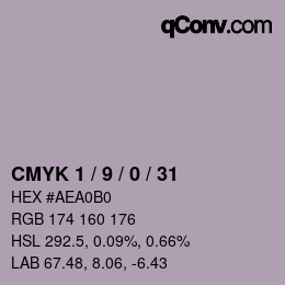 Color code: CMYK 1 / 9 / 0 / 31 | qconv.com