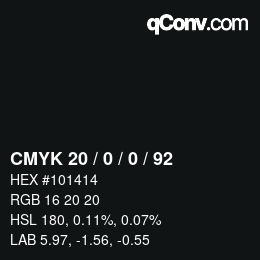 Color code: CMYK 20 / 0 / 0 / 92 | qconv.com