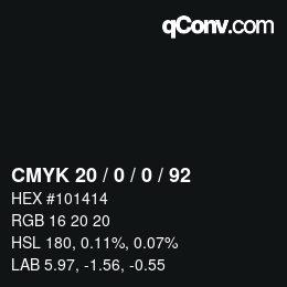 Color code: CMYK 20 / 0 / 0 / 92 | qconv.com