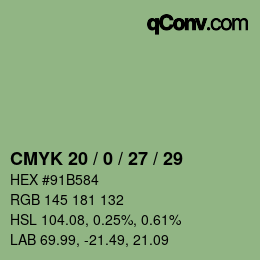 Código de color: CMYK 20 / 0 / 27 / 29 | qconv.com