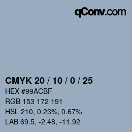 Color code: CMYK 20 / 10 / 0 / 25 | qconv.com