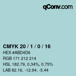 Color code: CMYK 20 / 1 / 0 / 16 | qconv.com