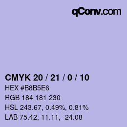 Color code: CMYK 20 / 21 / 0 / 10 | qconv.com