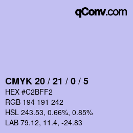 Color code: CMYK 20 / 21 / 0 / 5 | qconv.com