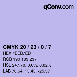 Color code: CMYK 20 / 23 / 0 / 7 | qconv.com