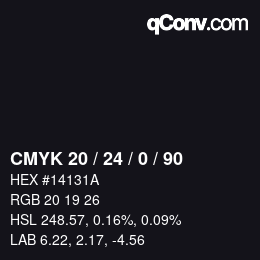 Color code: CMYK 20 / 24 / 0 / 90 | qconv.com