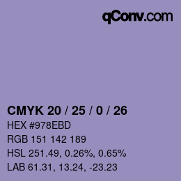 Color code: CMYK 20 / 25 / 0 / 26 | qconv.com