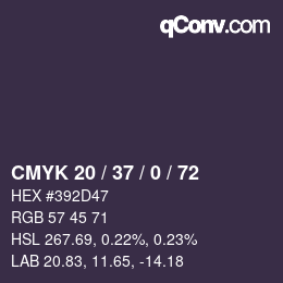 カラーコード: CMYK 20 / 37 / 0 / 72 | qconv.com