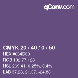 カラーコード: CMYK 20 / 40 / 0 / 50 | qconv.com