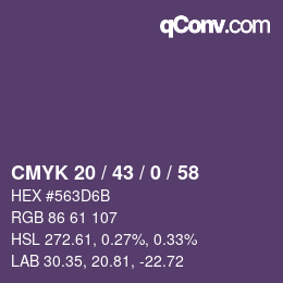Color code: CMYK 20 / 43 / 0 / 58 | qconv.com