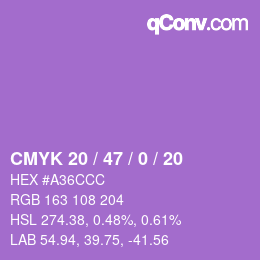 Código de color: CMYK 20 / 47 / 0 / 20 | qconv.com