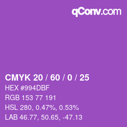 Color code: CMYK 20 / 60 / 0 / 25 | qconv.com
