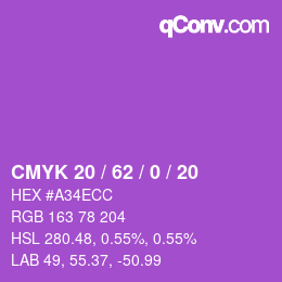 Color code: CMYK 20 / 62 / 0 / 20 | qconv.com