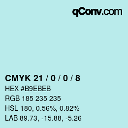 Color code: CMYK 21 / 0 / 0 / 8 | qconv.com