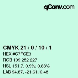 Color code: CMYK 21 / 0 / 10 / 1 | qconv.com