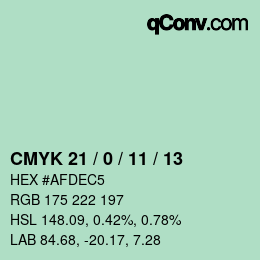 Código de color: CMYK 21 / 0 / 11 / 13 | qconv.com