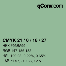 Código de color: CMYK 21 / 0 / 18 / 27 | qconv.com